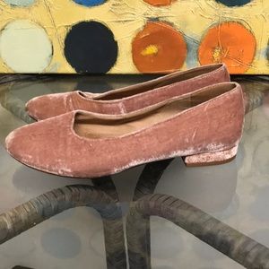 7 pink velvet madewell flats
